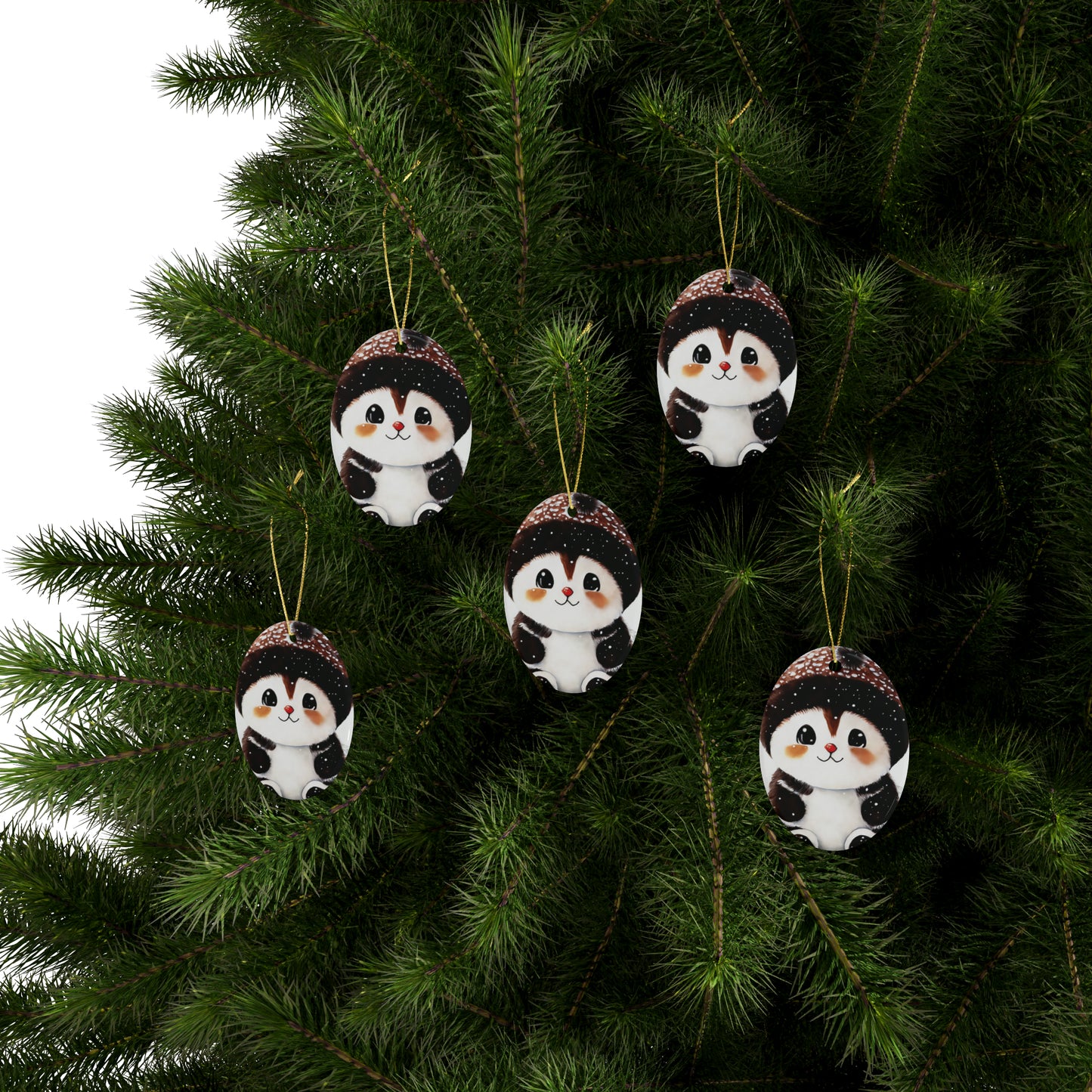 Woodland Creature | Ceramic Christmas Ornaments (1pcs, 5pcs, 10pcs, 20pcs) - 7