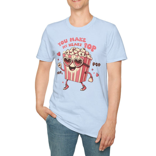 You Make My Heart Pop - Unisex Soft Cotton Retro T-Shirt - Plus Sizes Avail.