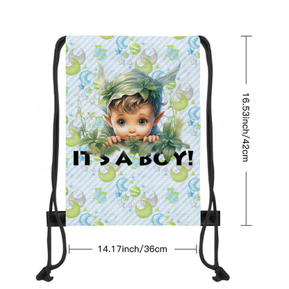 It's A Boy! - Unique Newborn Gift Bag - Drawstring Re-usable Bag