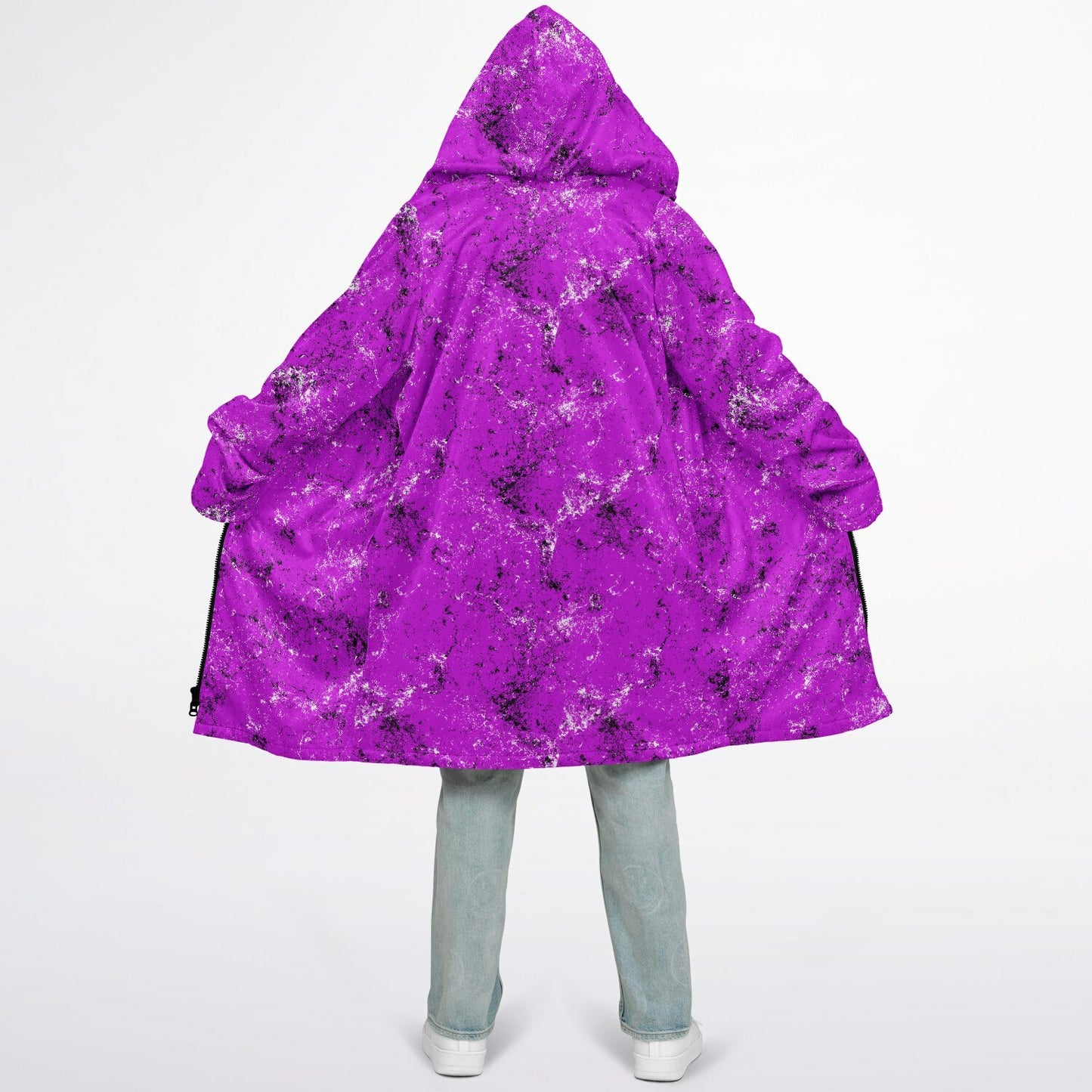 Grunge Zipper Cloak | Stylish, Warm, and Functional - Magenta