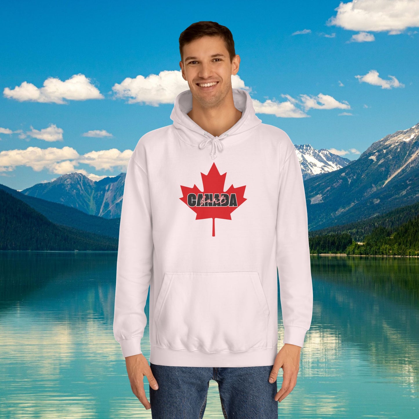 Canada fort | Unisex College Hoodie - Red Maple