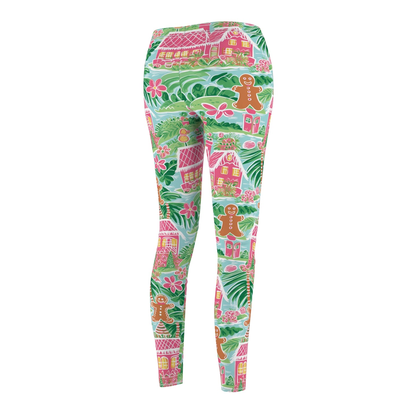 Christmas in the Tropics - Women's Cut & Sew Casual Leggings