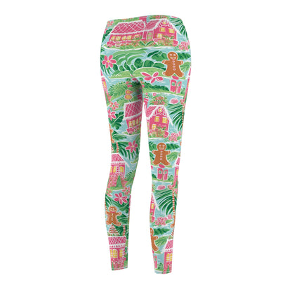 Christmas in the Tropics - Women's Cut & Sew Casual Leggings