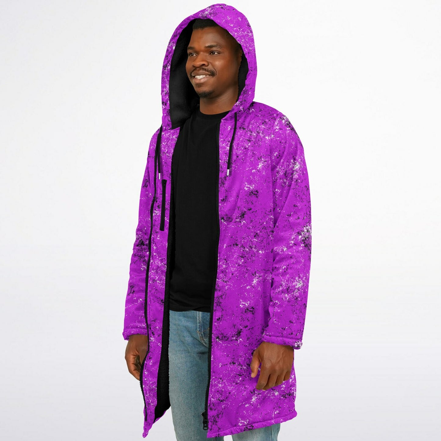 Grunge Zipper Cloak | Stylish, Warm, and Functional - Magenta