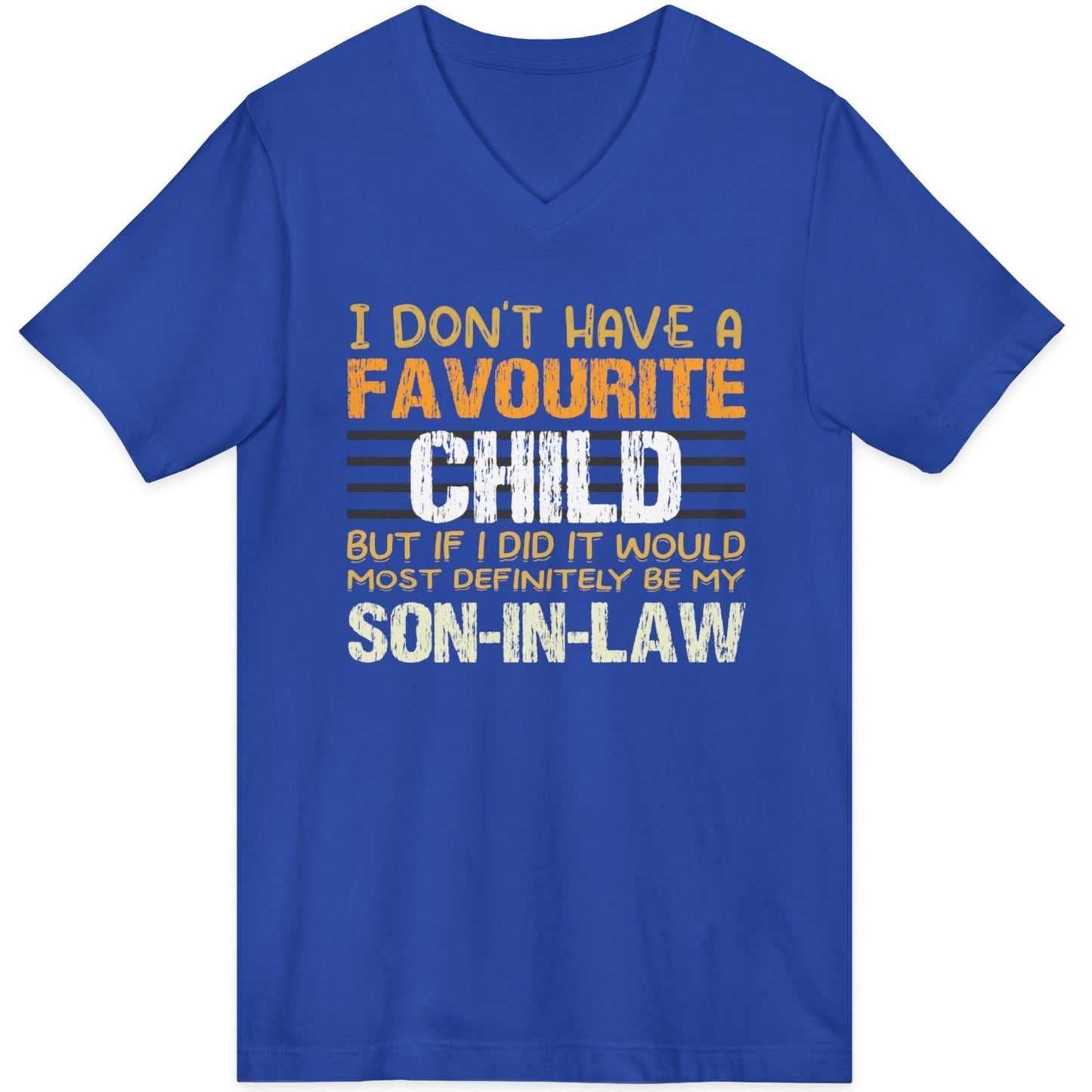 Royal Blue t-shirt with humorous text design on a white background