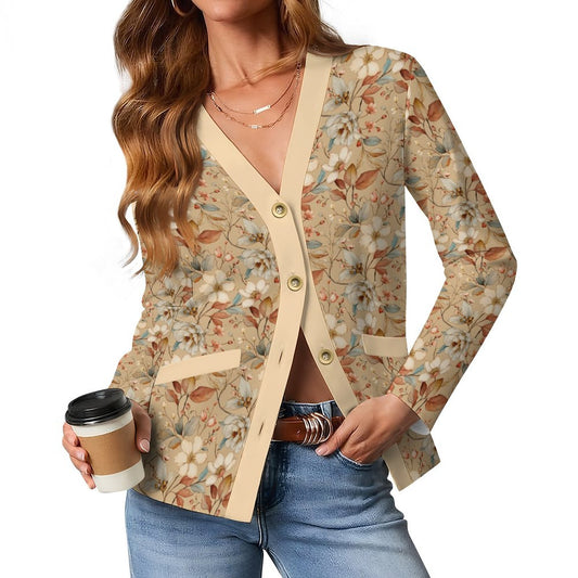 Camel Cream 170gsm Women's Lightweight Cardigan