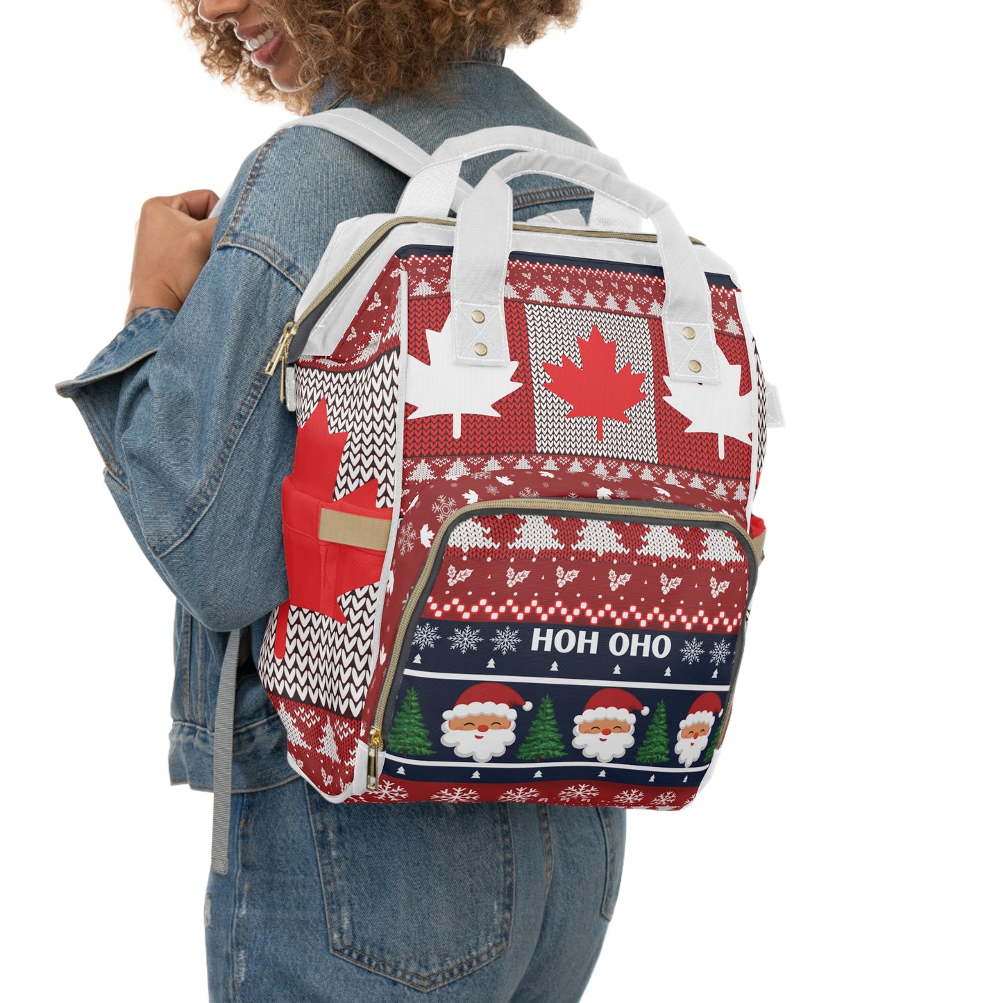 Canadian Winter Multifunctional Diaper Backpack - Ugly Sweater Bag