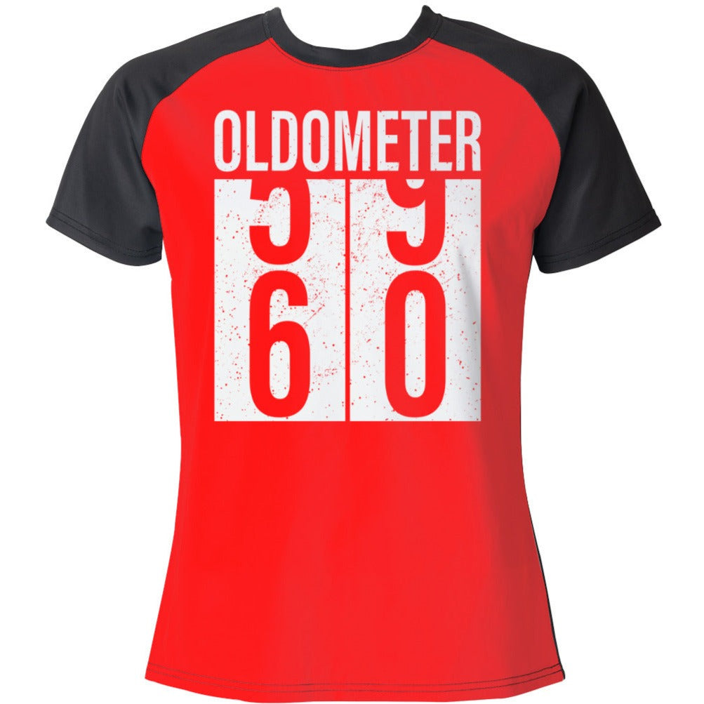 Oldometer 59->60 Women's Raglan Short Sleeved T-Shirt