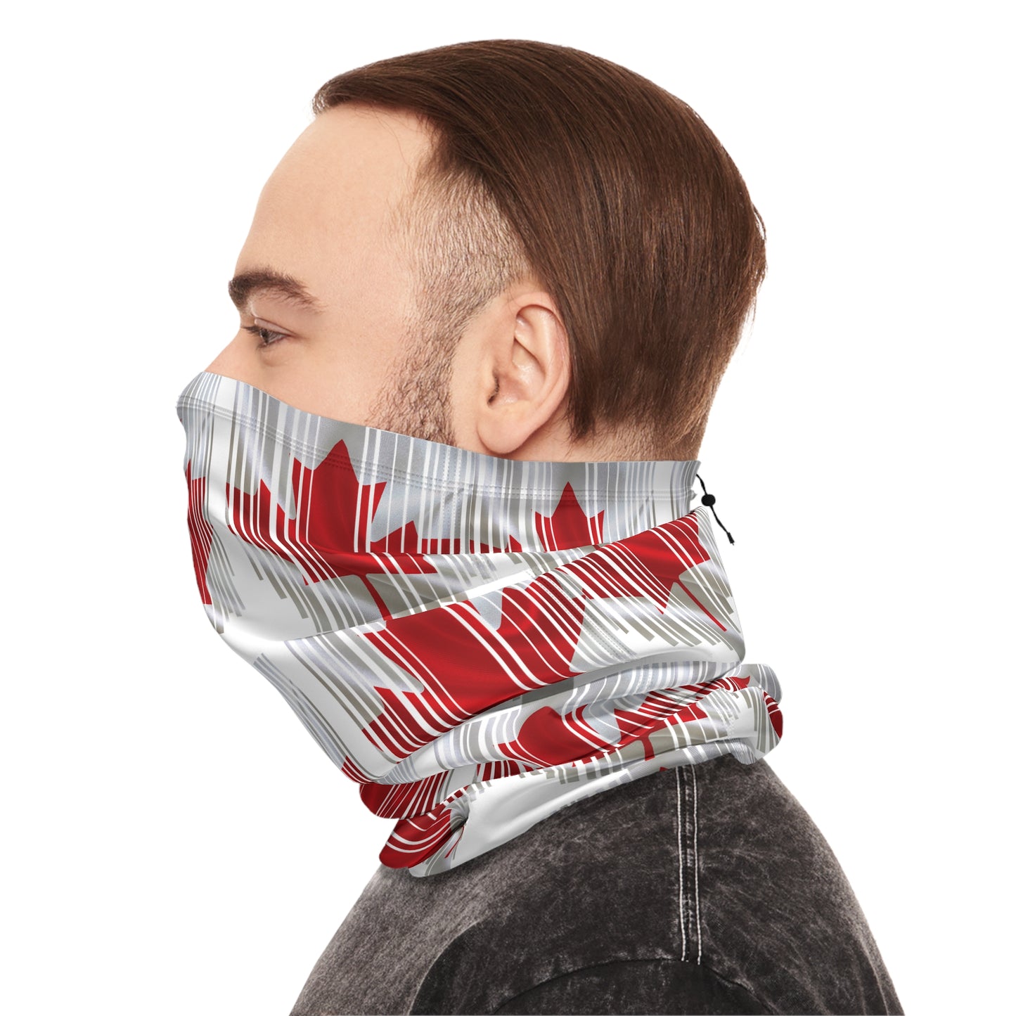 Peeking Canadian Flag Neck Gaiter – Bold Style for Any Season