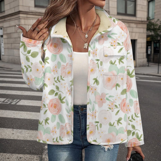 Easy Florals | Women's Casual Fleece Jacket - Warm, Soft, and Weekend-Ready