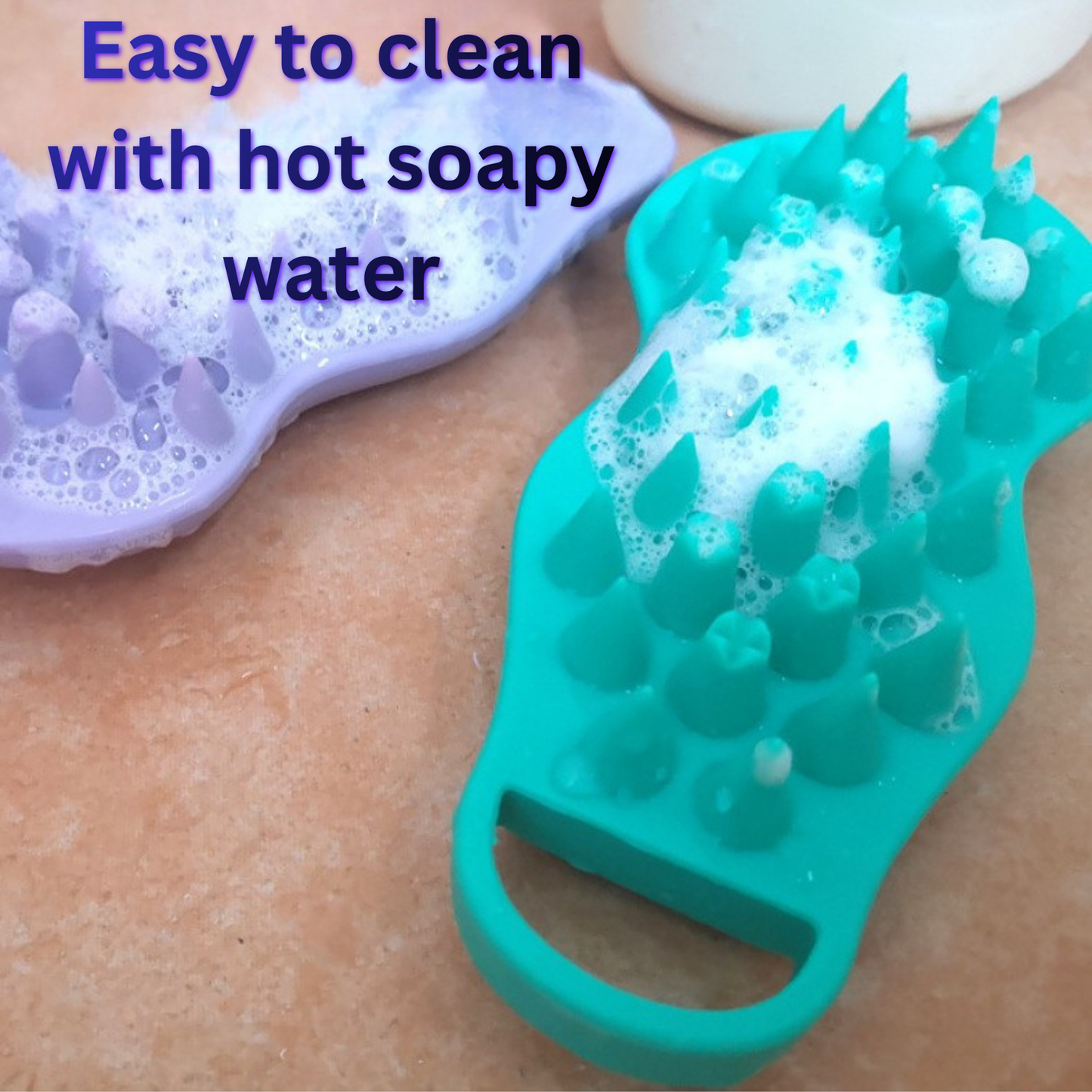 Silicone Scalp Massager | Shampoo Brush with Contoured Grip – Gentle Scalp Care for Wet or Dry Use