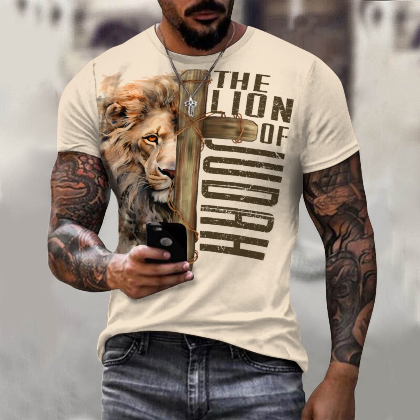 The Lion Of Judah - Men's Cotton Tee