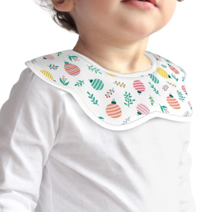 BOHO Festive - Soft Petal-Shaped Reversible Baby Bib – Cotton Comfort for Little Ones