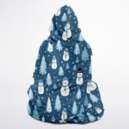 Snowmen - Hooded Micro Fleece Blanket – Ultra Soft with Unique Graphics