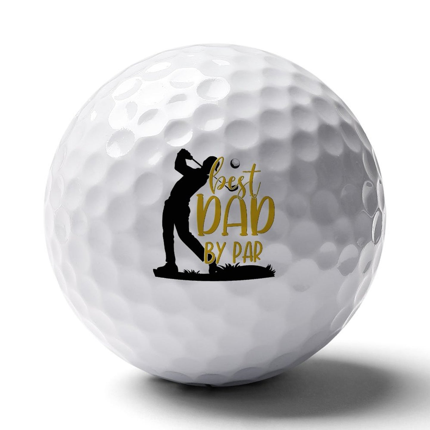 Best Dad By Par | Two-Layer Golf Ball – Fun Gift for Golf Dads
