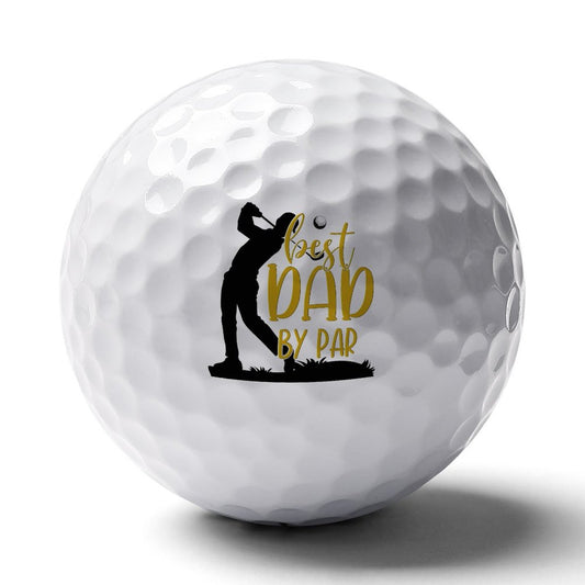 Best Dad By Par | Two-Layer Golf Ball – Fun Gift for Golf Dads