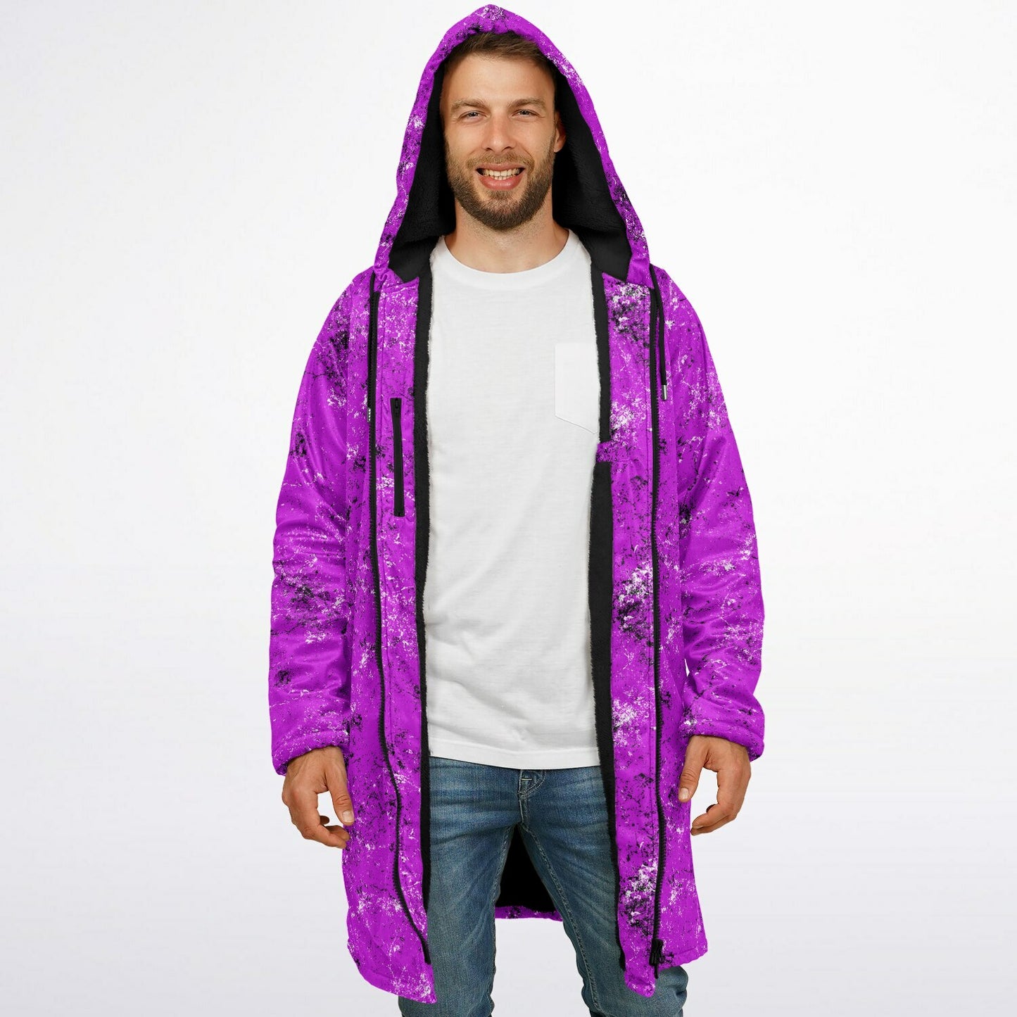 Grunge Zipper Cloak | Stylish, Warm, and Functional - Magenta