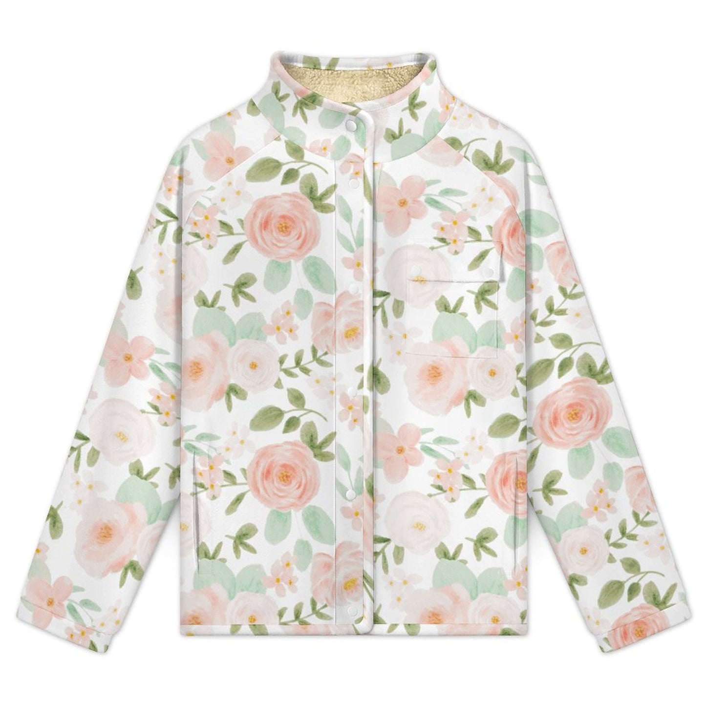 Easy Florals | Women's Casual Fleece Jacket - Warm, Soft, and Weekend-Ready