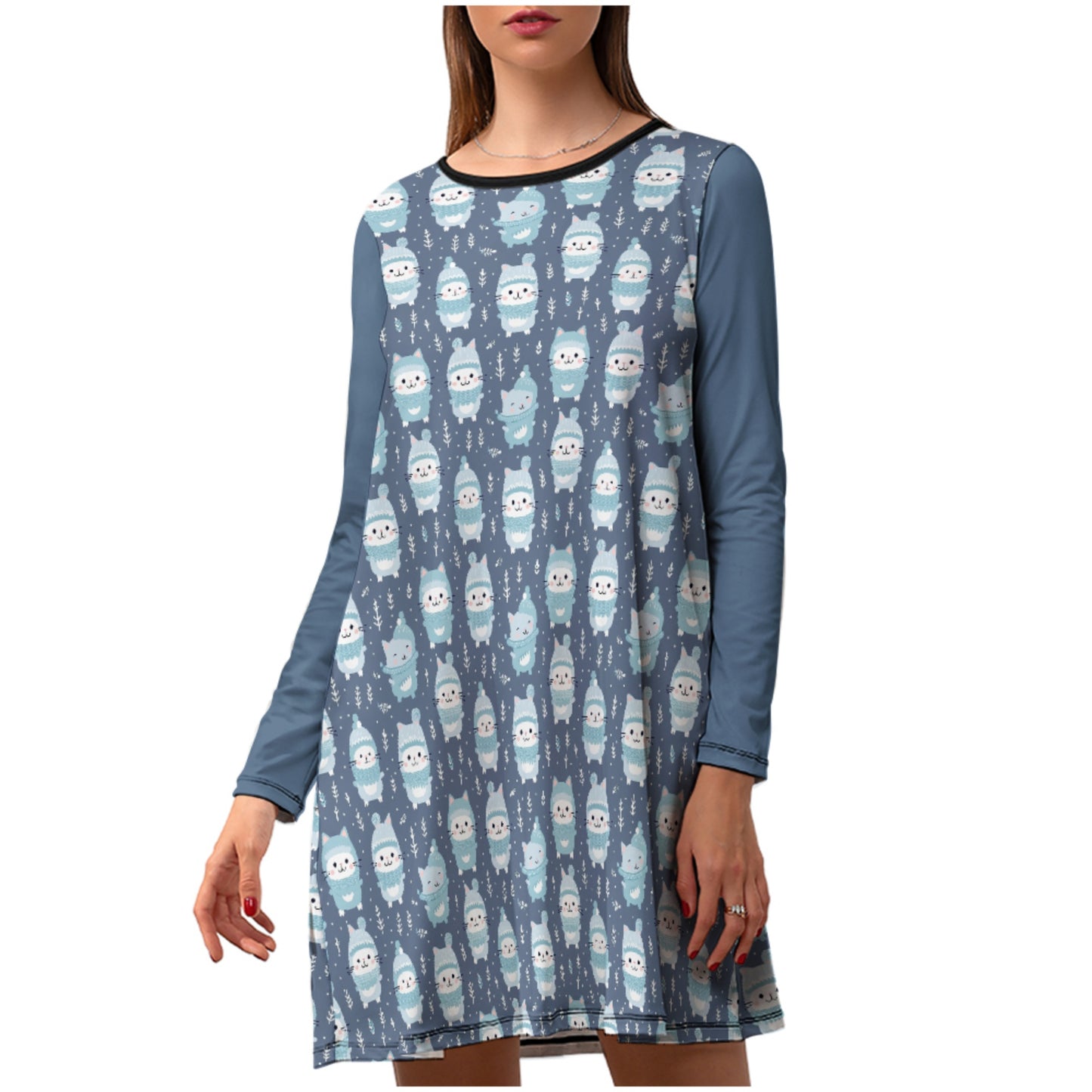 Women's Long Sleeve Nightshirt - Many Designs to Choose From