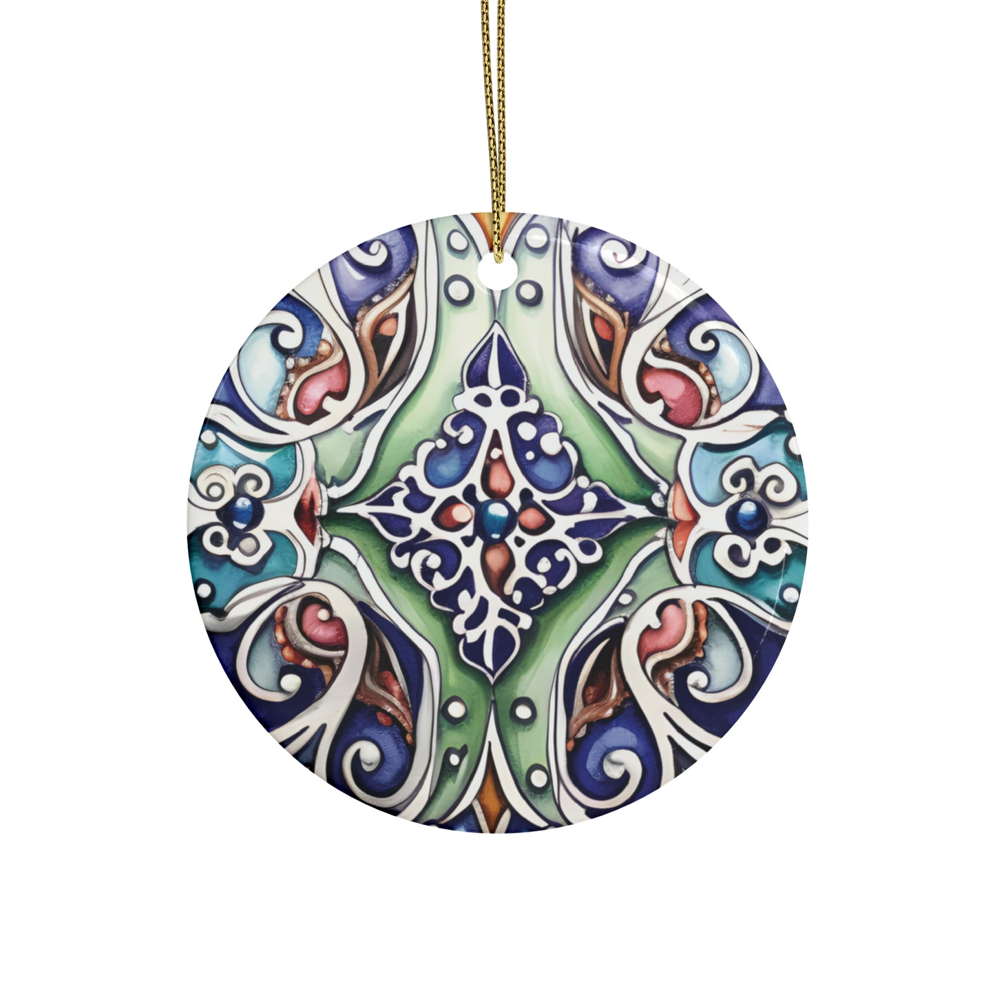 Multicolour Bead Flair Ceramic Christmas Ornaments (1pcs, 5pcs, 10pcs, 20pcs)