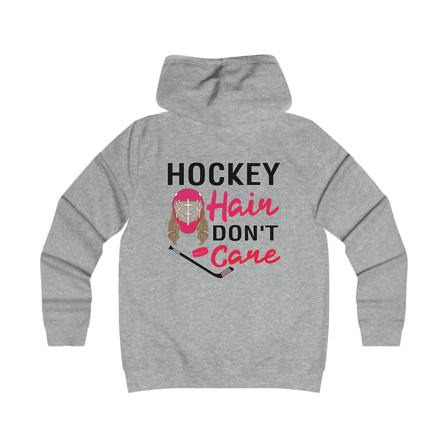 Hockey Hair Don't Care -  Women's College Hoodie - Women's Hockey