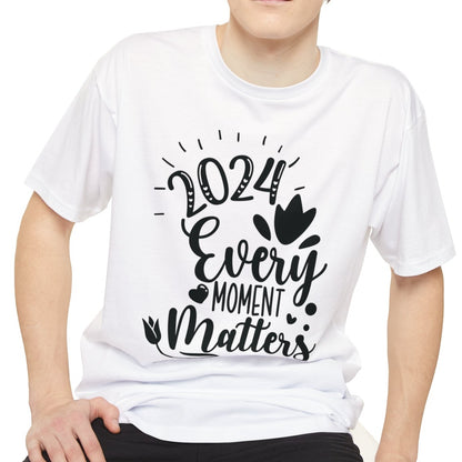 In 2024, Every Moment Matters -  Unisex Long Body Urban Street Tee - New Years T-shirt