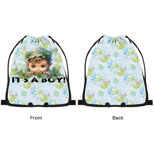 It's A Boy! - Unique Newborn Gift Bag - Drawstring Re-usable Bag