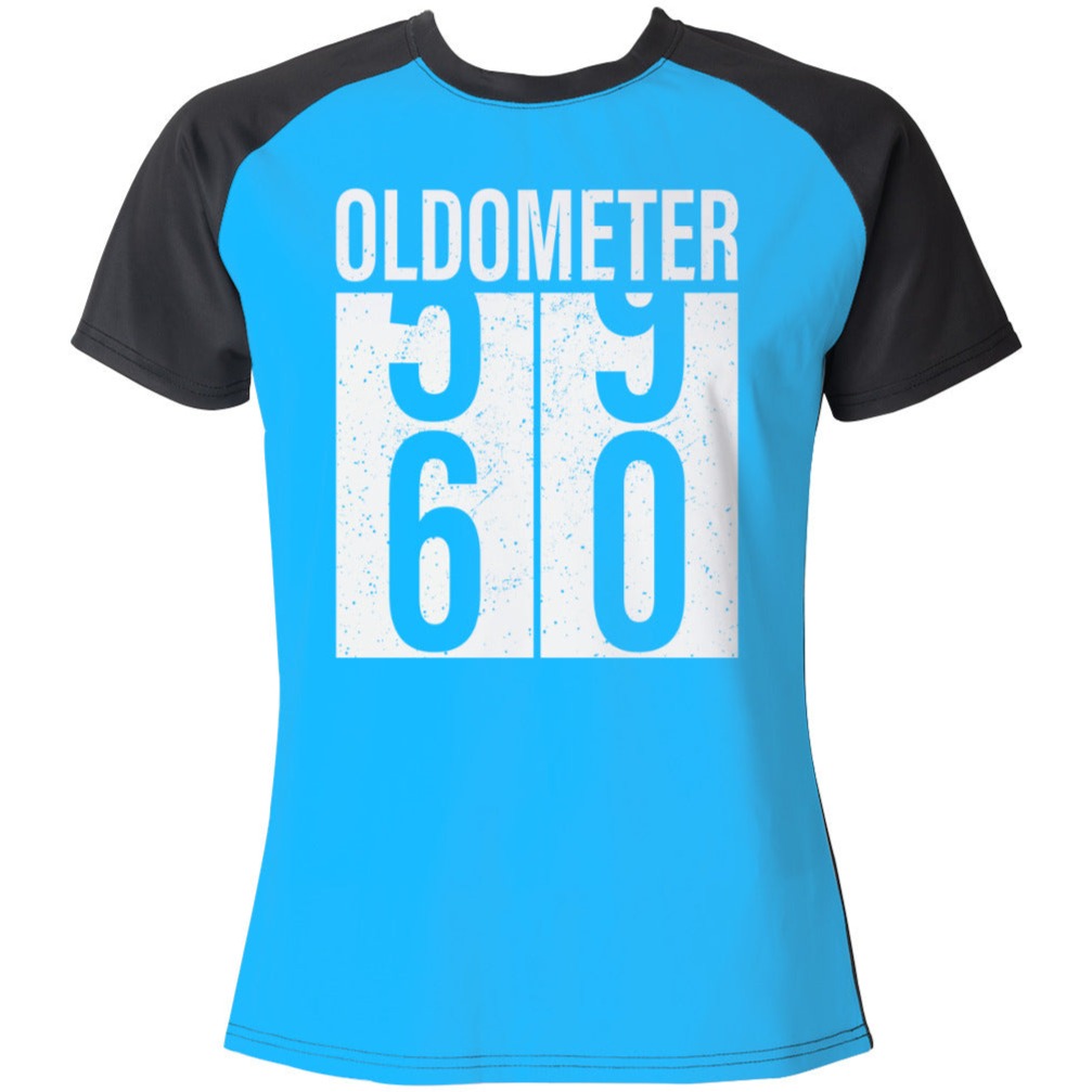 Oldometer 59->60 Women's Raglan Short Sleeved T-Shirt