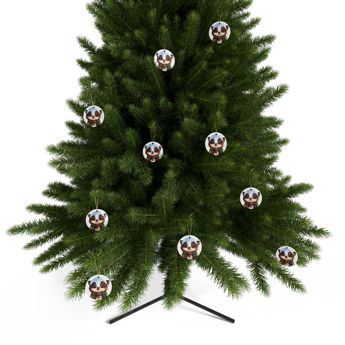 Cute Woodland Creature | Ceramic Christmas Ornaments (1pcs, 5pcs, 10pcs, 20pcs) - 1