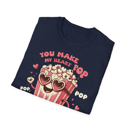 You Make My Heart Pop - Unisex Soft Cotton Retro T-Shirt - Plus Sizes Avail.