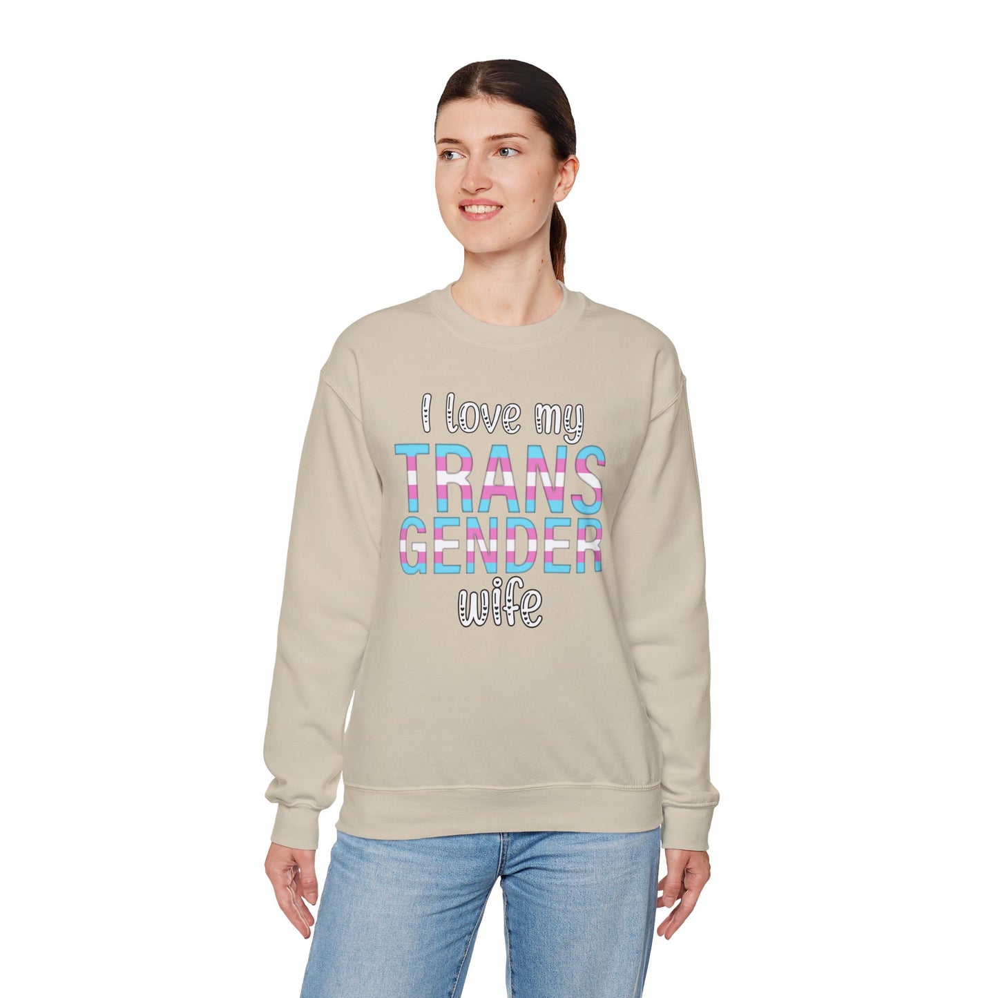 I Love My Transgender Wife | Unisex Heavy Blend™ Crewneck Sweatshirt