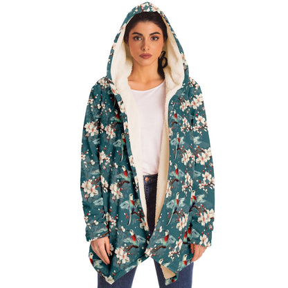 Winter Hummingbirds Microfleece Cloak