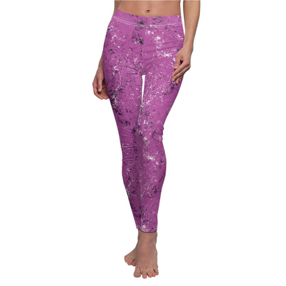 Grunge Collection - MAGENTA - Women's Cut & Sew Casual Leggings