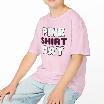 Pink Shirt Day - Kids Heavy Cotton T-Shirt – Durable, Comfortable, and Stylish