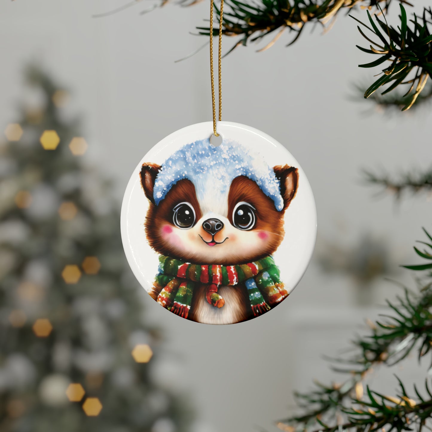 Cute Woodland Creature | Ceramic Christmas Ornaments (1pcs, 5pcs, 10pcs, 20pcs) - 1
