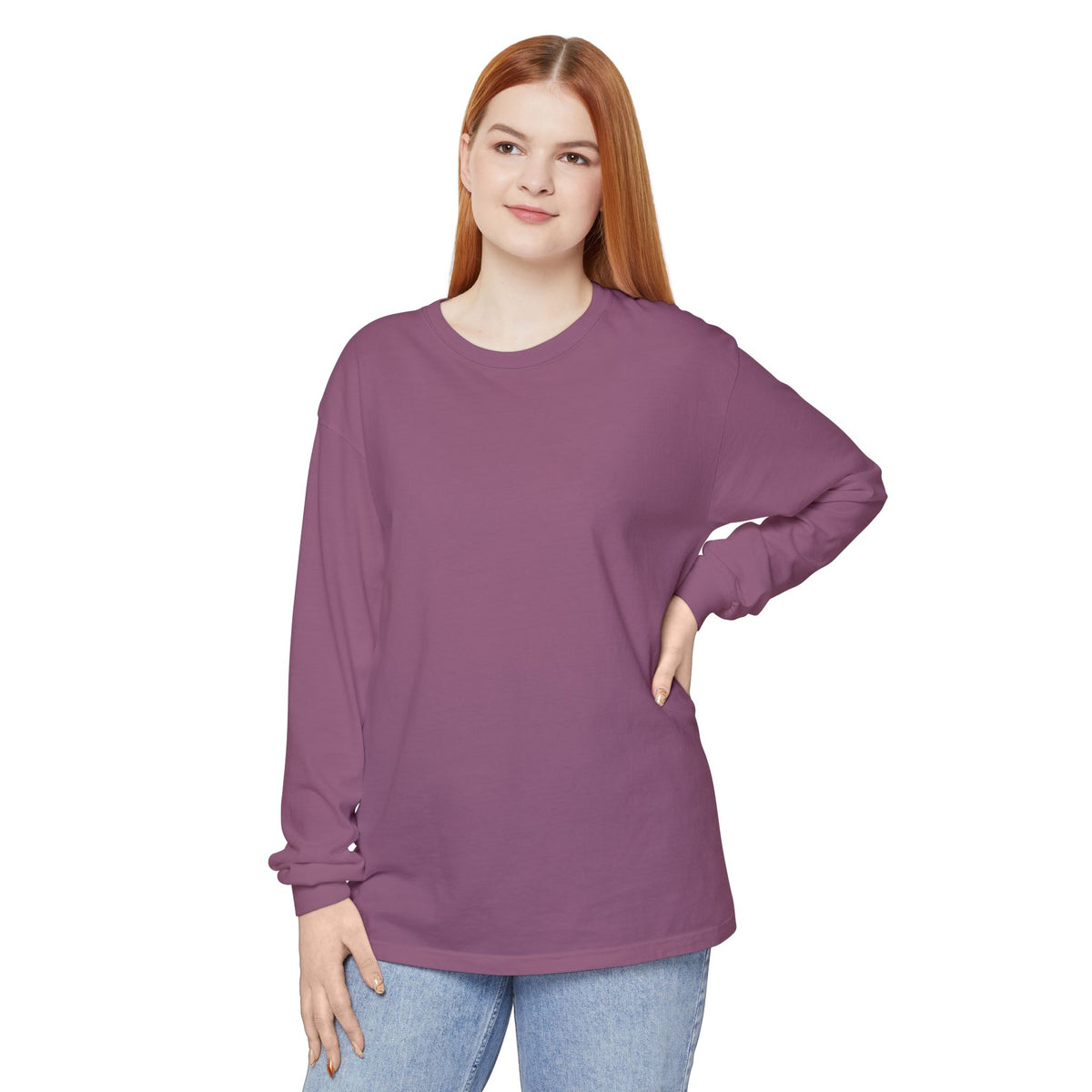 ADHD SQUAD | Unisex Garment-Dyed Long Sleeve Tee - Chaotic Thoughts That Are Constantly Fading Away