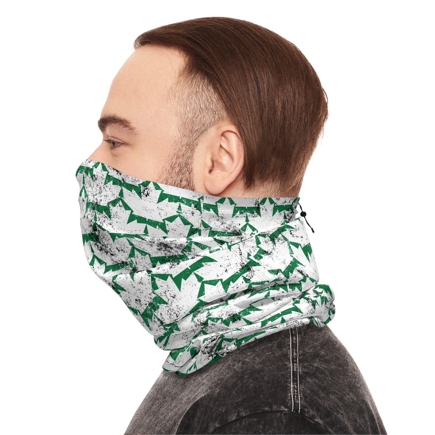 Grunge Maple Leaf Neck Gaiter – Canadian Style for Every Season