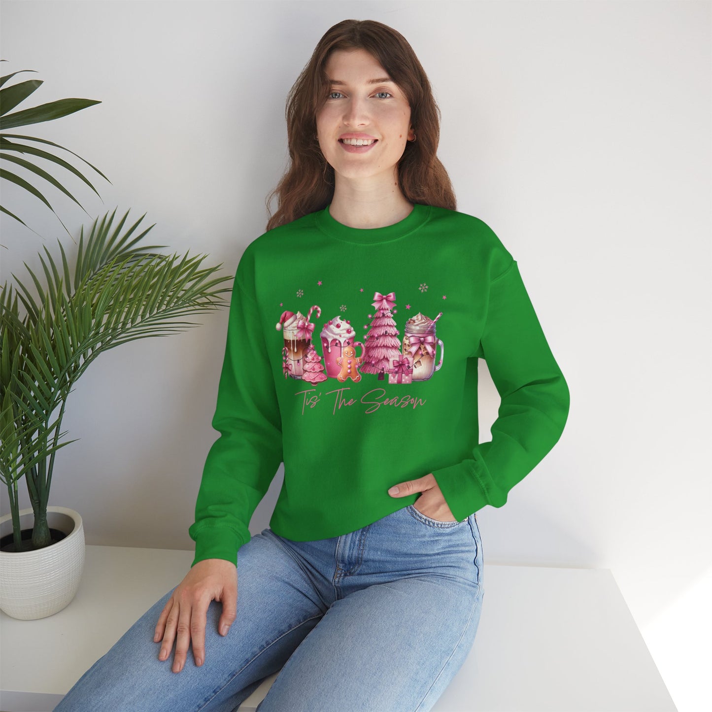 Tis The Season | Unisex Popular Heavy Blend™ Sweatshirt - Pink Christmas
