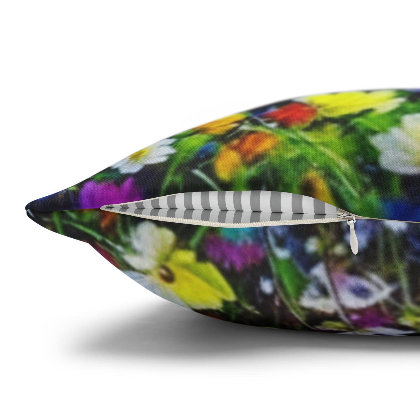 Wildflower Meadow - Spun Polyester Square Pillowcase Cushion Cover