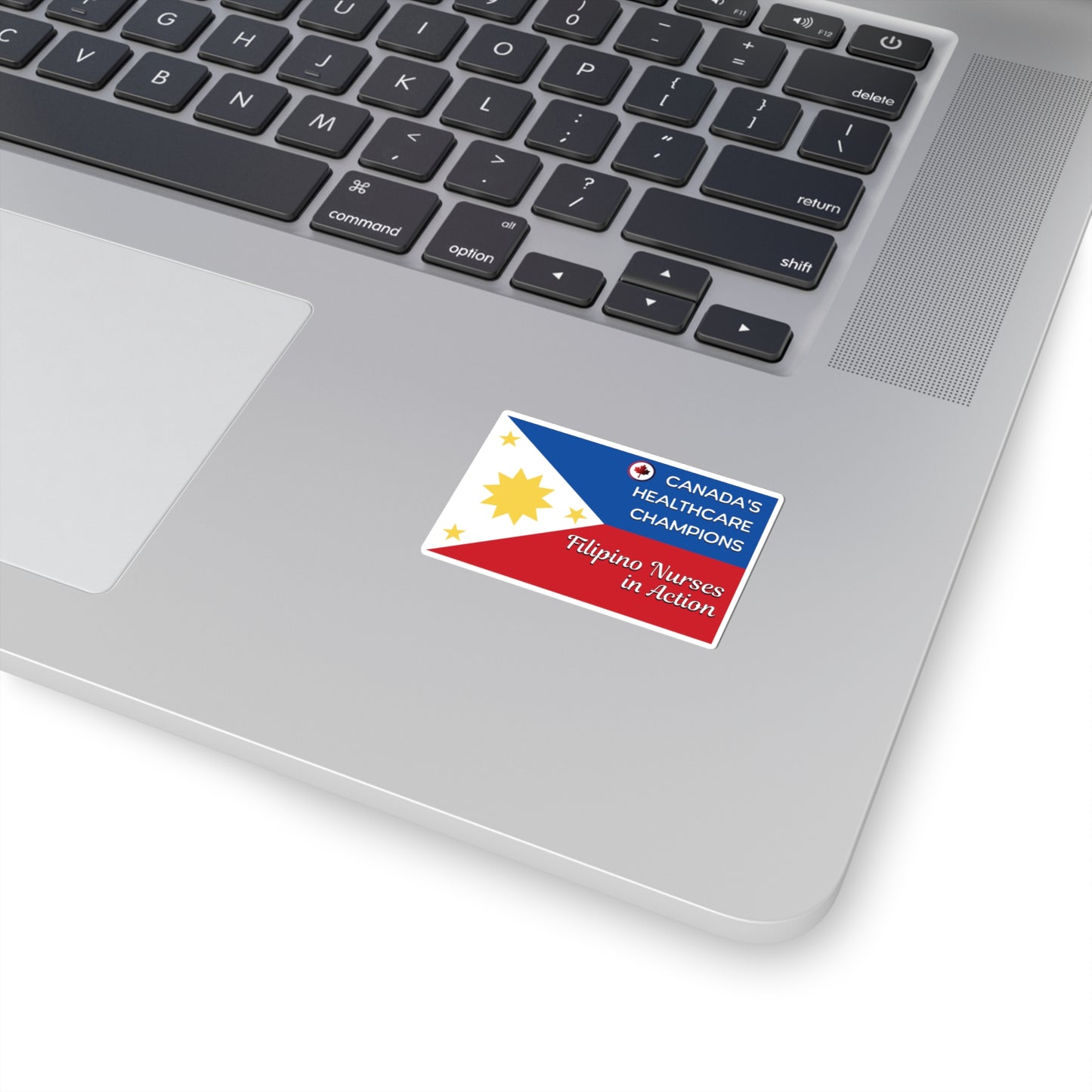 Filipino Nurses in Canada: Patriotic Tribute Sticker with Maple Leaf Accent Kiss-Cut Stickers