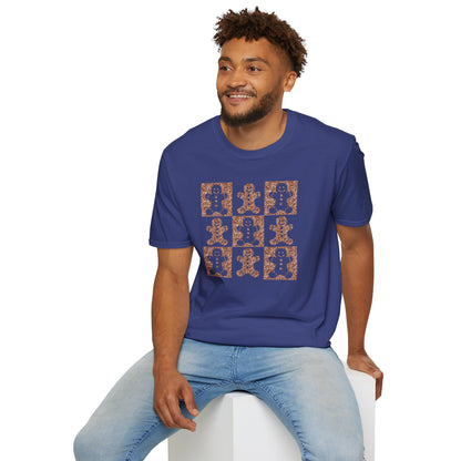 Glittery Gingerbread Men - Popular Softstyle Unisex Christmas T-Shirt