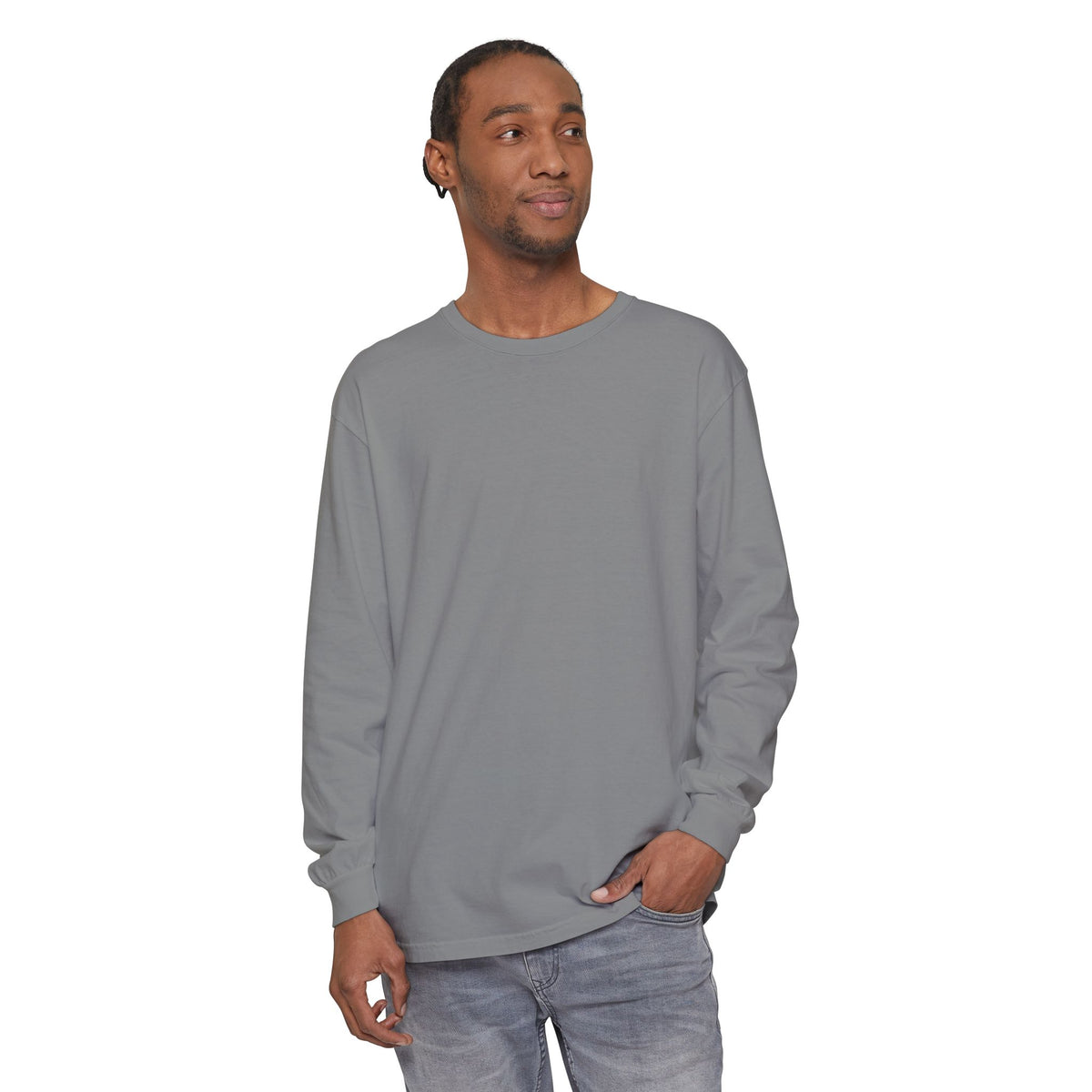ADHD SQUAD | Unisex Garment-Dyed Long Sleeve Tee - Chaotic Thoughts That Are Constantly Fading Away