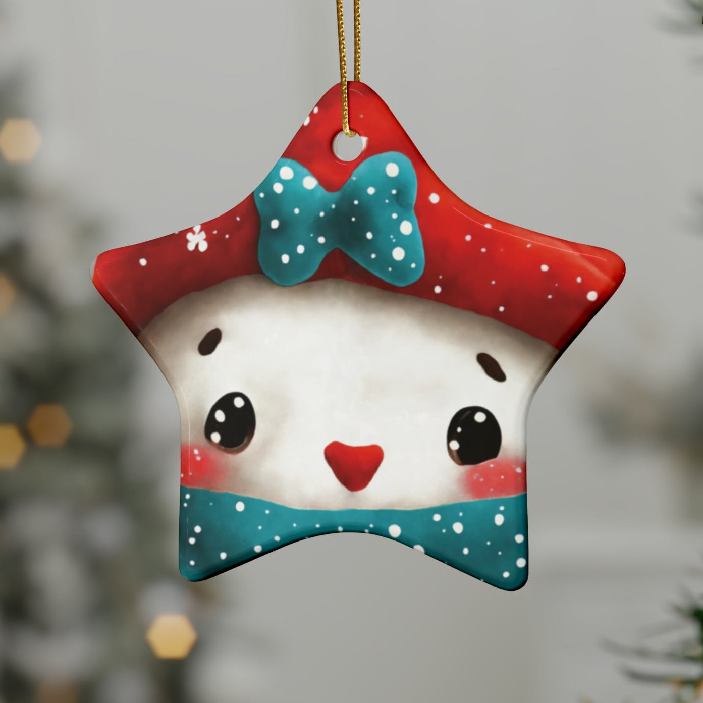 Woodland Creature | Ceramic Christmas Ornaments (1pcs, 5pcs, 10pcs, 20pcs) - Design 9
