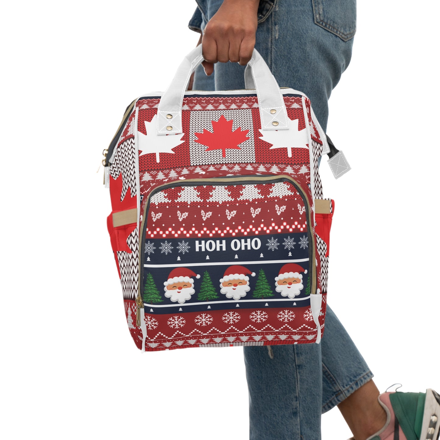 Canadian Winter Multifunctional Diaper Backpack - Ugly Sweater Bag