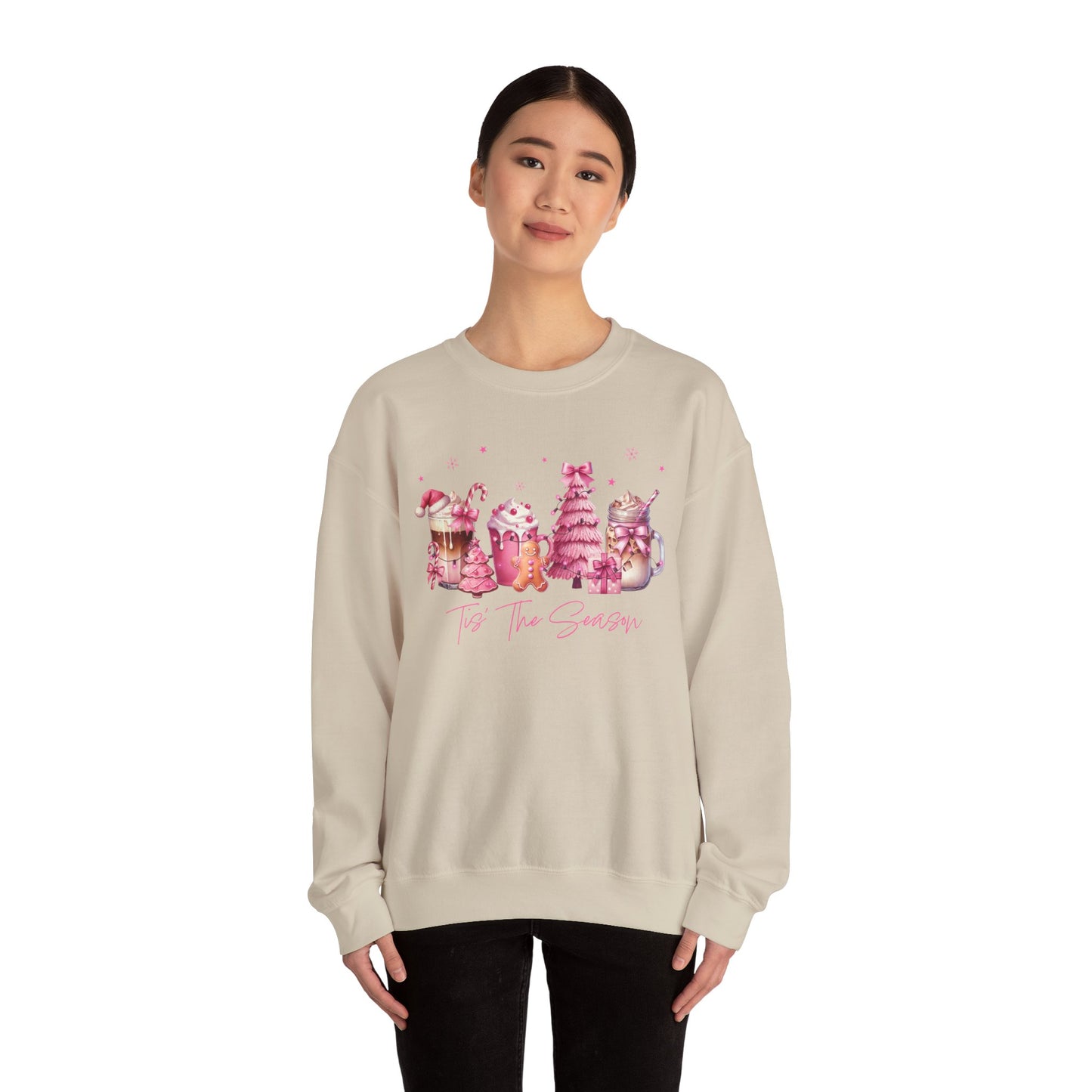 Tis The Season | Unisex Popular Heavy Blend™ Sweatshirt - Pink Christmas