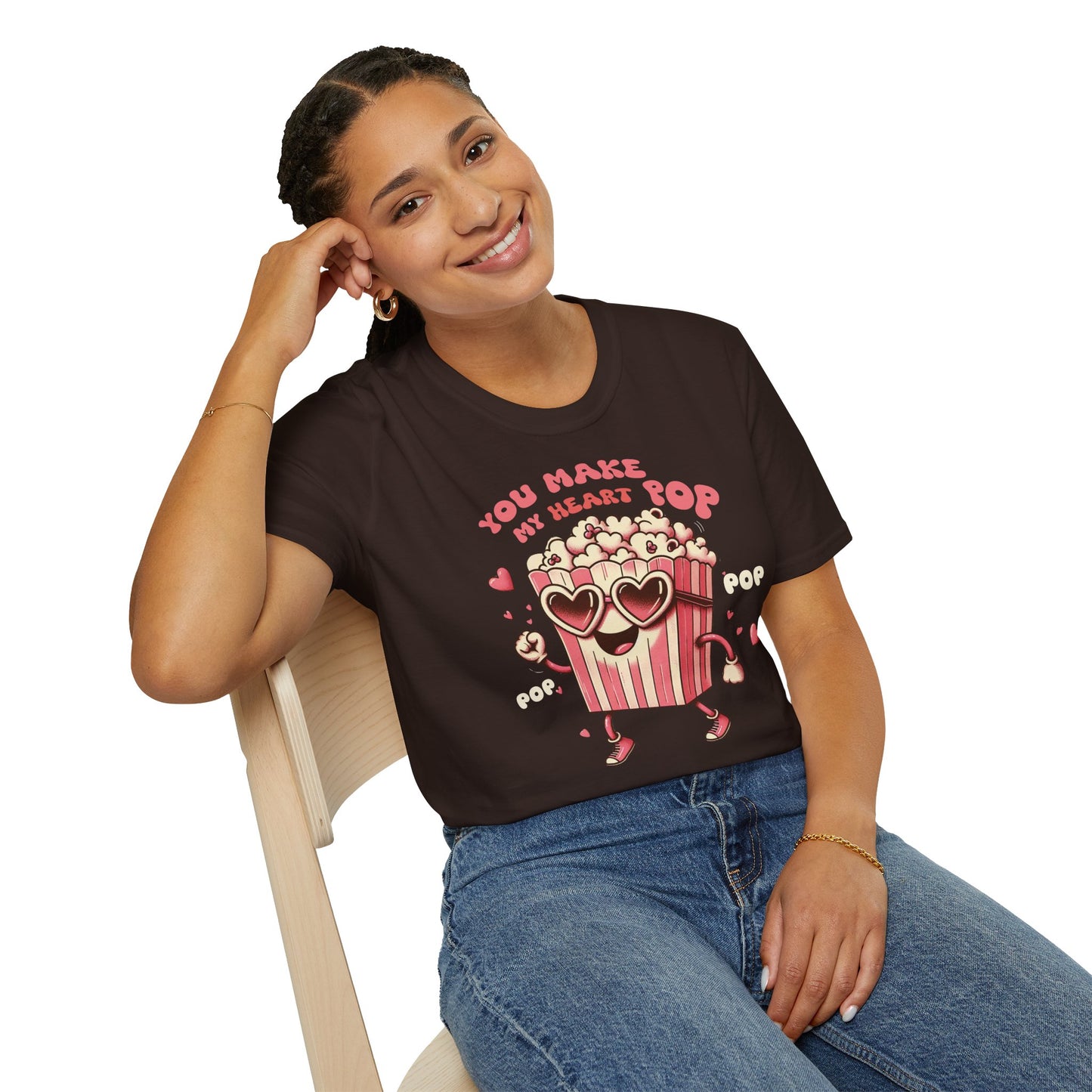 You Make My Heart Pop - Unisex Soft Cotton Retro T-Shirt - Plus Sizes Avail.