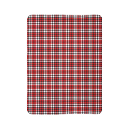 Red Cape Breton Tartan - Fleece Sherpa Blanket in 2 Sizes