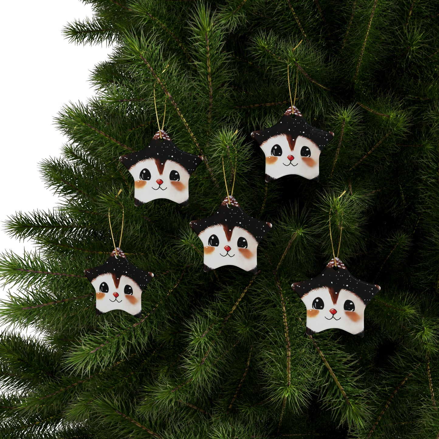 Woodland Creature | Ceramic Christmas Ornaments (1pcs, 5pcs, 10pcs, 20pcs) - 7