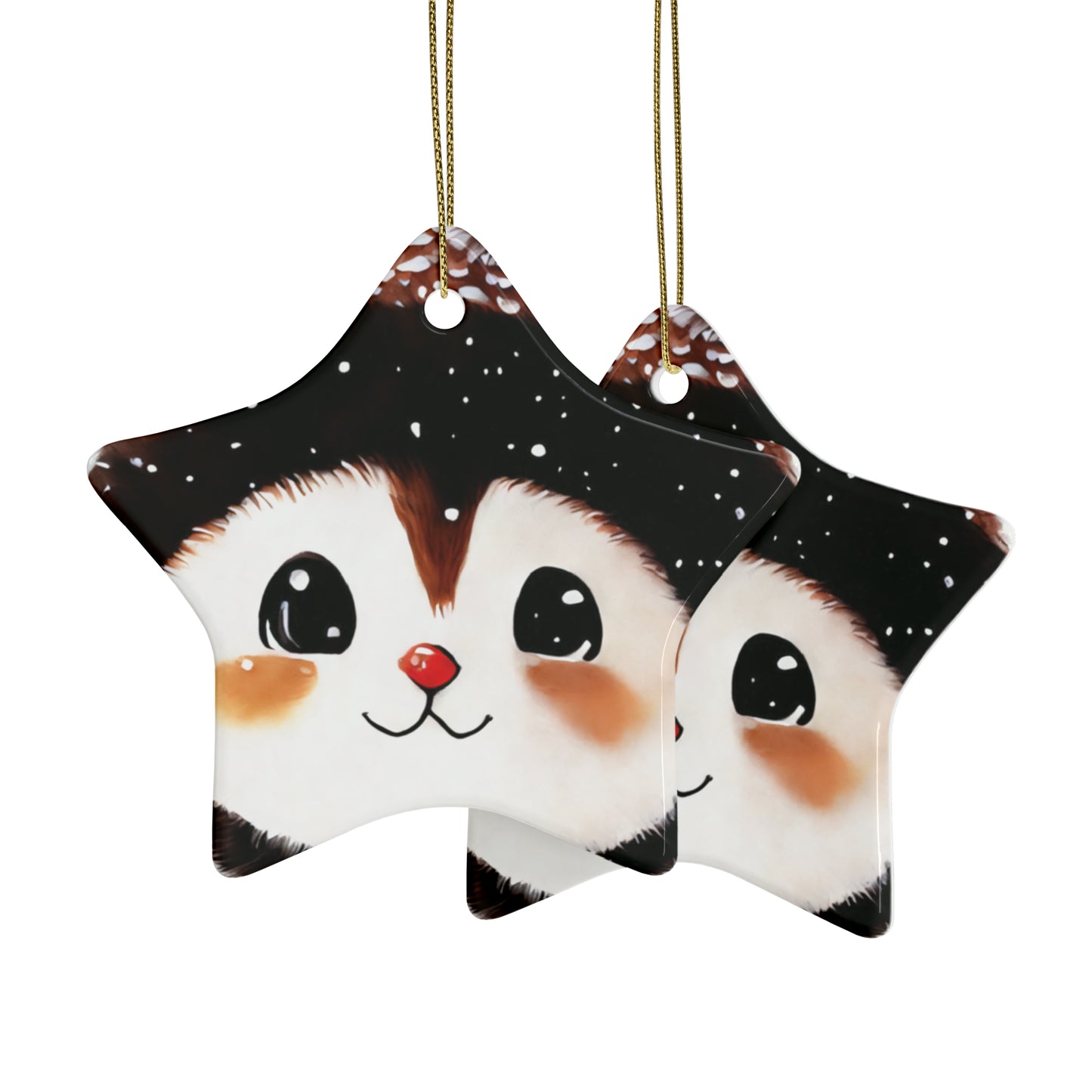 Woodland Creature | Ceramic Christmas Ornaments (1pcs, 5pcs, 10pcs, 20pcs) - 7