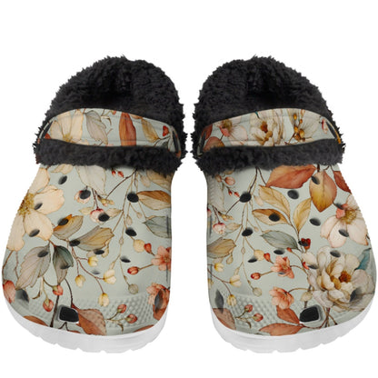 Country Cottage - Lined Slip-On Clog Slippers